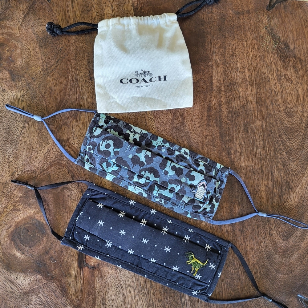 Coach Unisex Cotton Face Masks With Coach Bag
